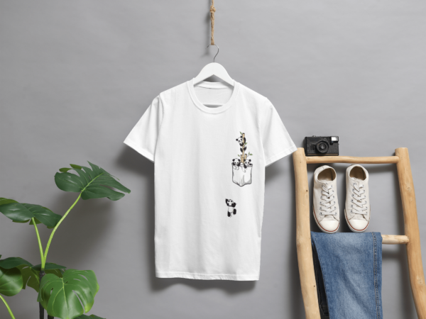 D'Lazyy 3D Pocket Panda printed T-shirt - Image 2