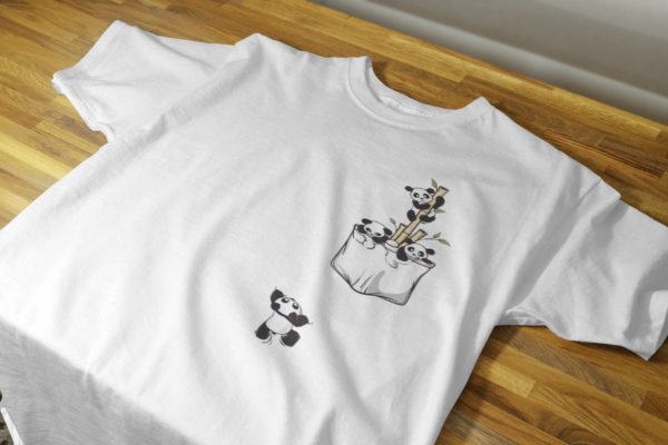 D'Lazyy 3D Pocket Panda printed T-shirt - Image 3